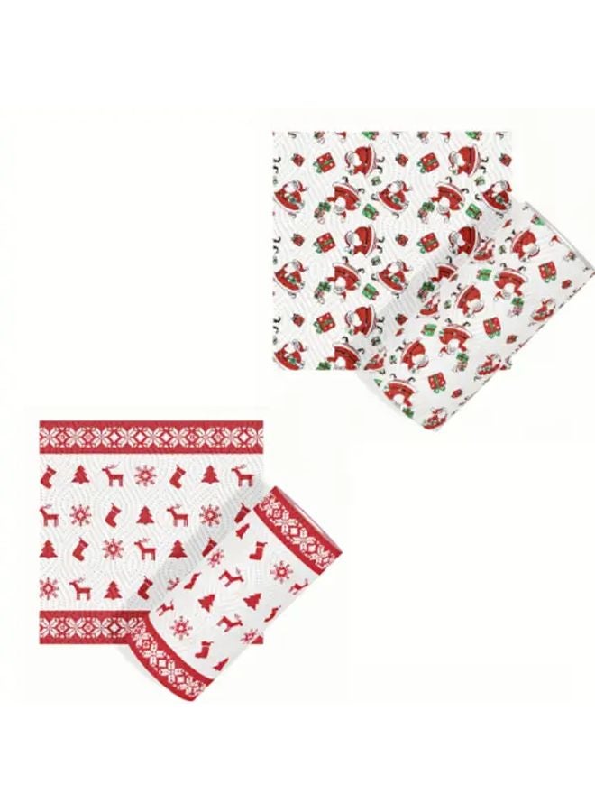 Christmas Gift Box 2 Rolls Heavy Duty 3 Ply Kitchen Paper Towels Holiday Patterns - Image 1