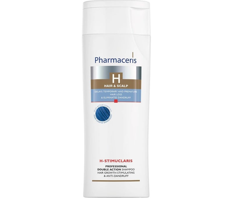 Pharmaceris H- Stimularis Hair Growth & Anti‑Dandruff Shampoo, 250 Ml – Professional Double Action Formula With D‑Panthenol For Scalp Balance And Hair Strength