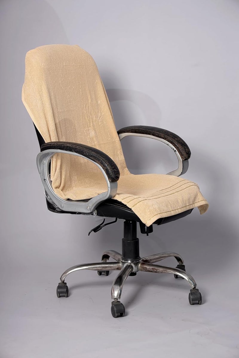 DRYHUG 100 Superfine Cotton Solid Large Luxury Office Chair Towel with Tie Knot 550 GSM Pack of 1 Gold Original Product AS PER Picture ShownComfort Chair Towel - Image 2