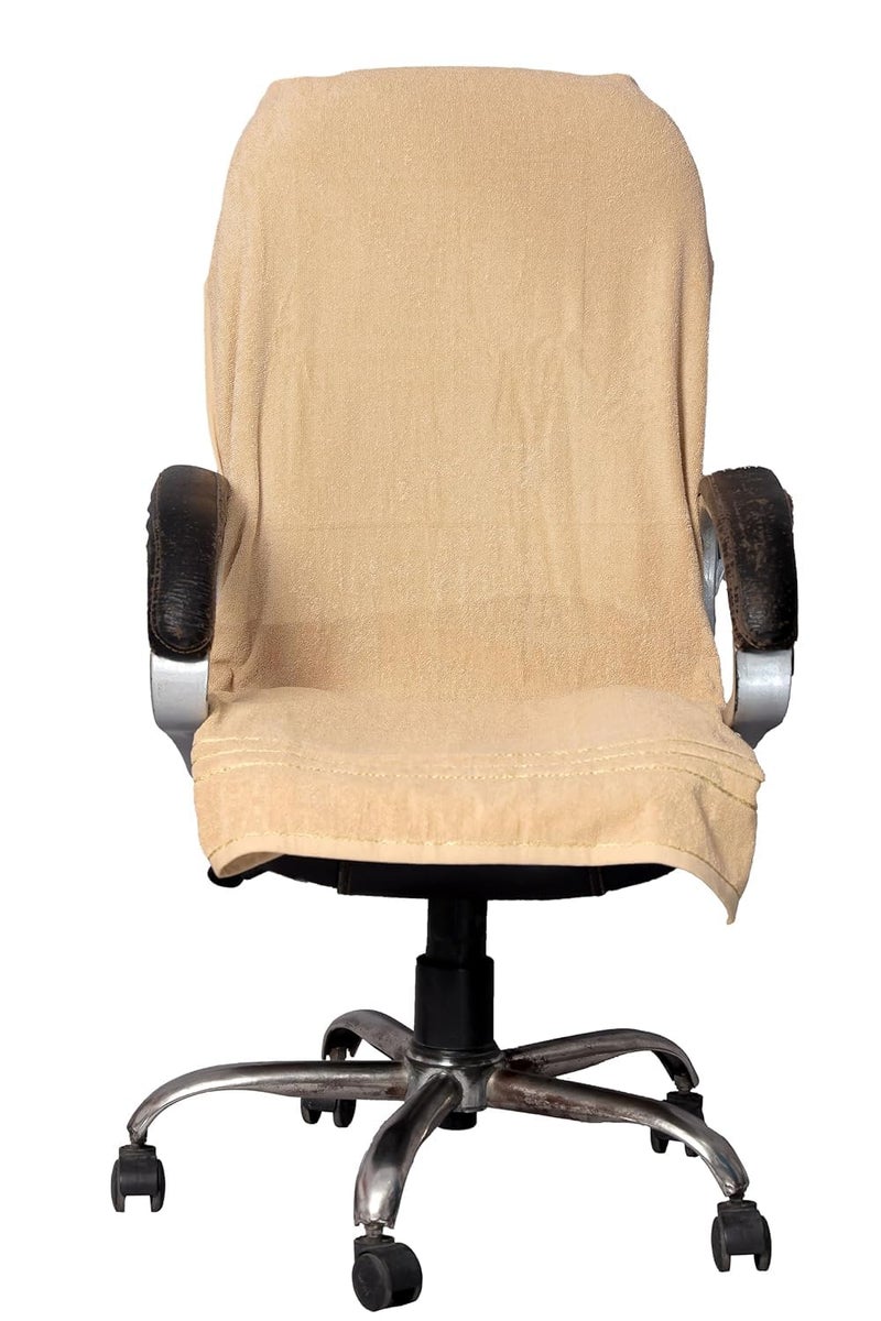 DRYHUG 100 Superfine Cotton Solid Large Luxury Office Chair Towel with Tie Knot 550 GSM Pack of 1 Gold Original Product AS PER Picture ShownComfort Chair Towel - Image 3