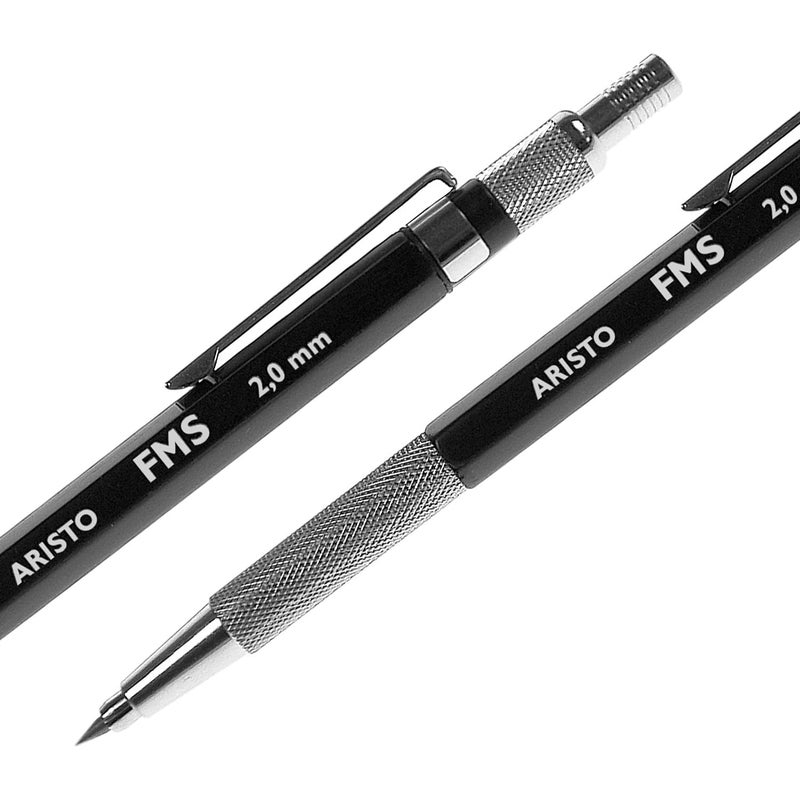 Aristo 2.0mm Mechanical Clutch Lead Pen Pencil | Matt Black | Hexagonal Body | FMS Series | Ideal for Writing Drafting Drawing Sketching Artist - Image 5