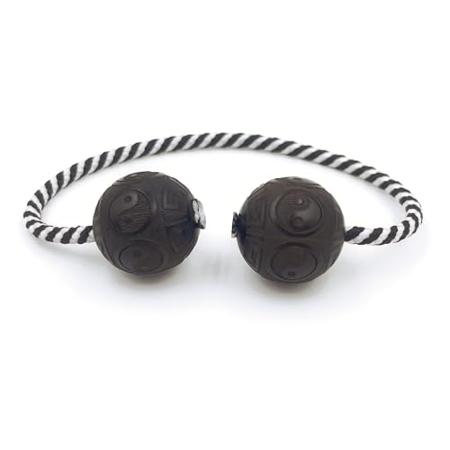 LXQQFUN Fidget Beads Skill Toys Eight Diagram Prayer Beads Made of Wooden Worry Beads Fidget Toys Portable EDC Use at Home or on The Go Gifts for Skill Players Black - Image 1