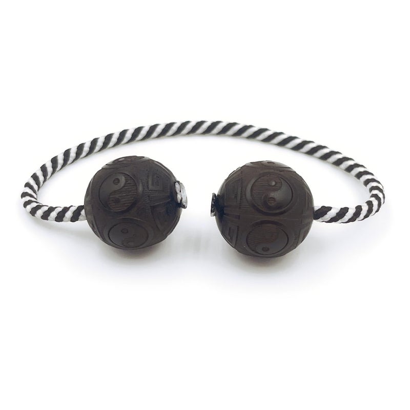 LXQQFUN Fidget Beads Skill Toys Eight Diagram Prayer Beads Made of Wooden Worry Beads Fidget Toys Portable EDC Use at Home or on The Go Gifts for Skill Players Black - Image 4