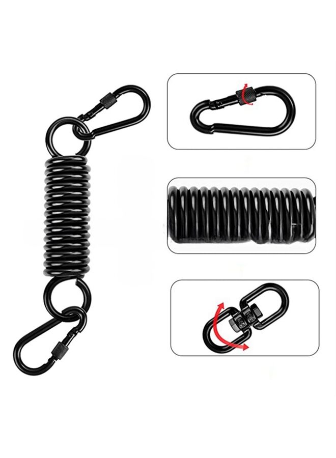 LAMAY Heavy Bag Spring, Punching Bag Hanging Kit with Swivel & 2 Carabiners, 360 Rotational Hanging Accessory for Boxing Bag - Image 3