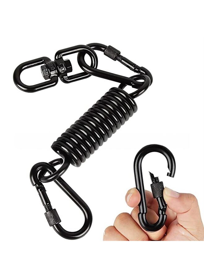 LAMAY Heavy Bag Spring, Punching Bag Hanging Kit with Swivel & 2 Carabiners, 360 Rotational Hanging Accessory for Boxing Bag - Image 2