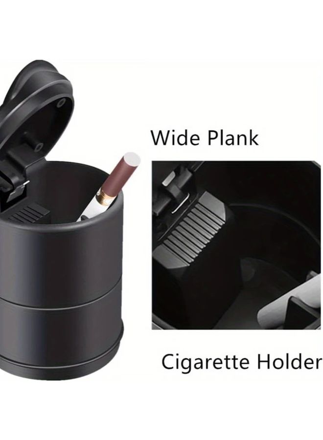 Black Portable Car Ashtray Cup Holder Covered Anti Odor Universal For Multiple Scenarios - Image 5