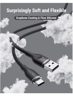 VOLTME 60W USB C Cable, PD2.0/QC3.0 USB A to C Charging Cable, 3A Type C Fast Charging Cord for iPhone 15 Pro Max, MacBook Pro 2020, iPad Pro 2021, iPad Air 5, Galaxy S21, Pixel, Switch, (3.3ft/1m) Black  - Image 2