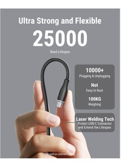 VOLTME 60W USB C Cable, PD2.0/QC3.0 USB A to C Charging Cable, 3A Type C Fast Charging Cord for iPhone 15 Pro Max, MacBook Pro 2020, iPad Pro 2021, iPad Air 5, Galaxy S21, Pixel, Switch, (3.3ft/1m) Black  - Image 4