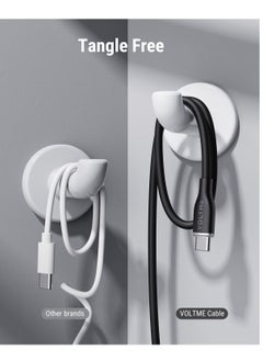 VOLTME 60W USB C Cable, PD2.0/QC3.0 USB A to C Charging Cable, 3A Type C Fast Charging Cord for iPhone 15 Pro Max, MacBook Pro 2020, iPad Pro 2021, iPad Air 5, Galaxy S21, Pixel, Switch, (3.3ft/1m) Black  - Image 3