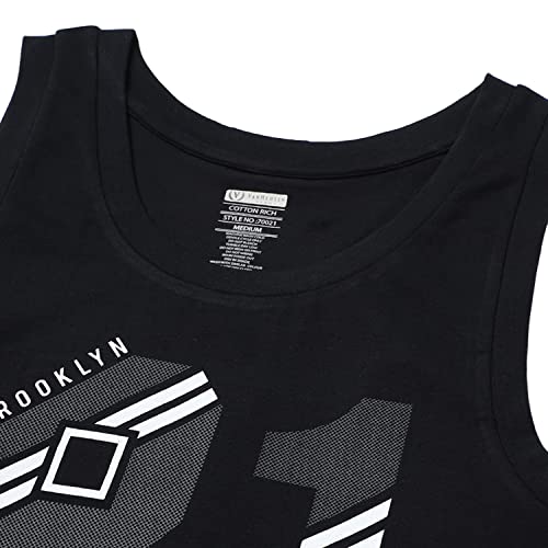Van Heusen Men Sport Graphic Print Vest - Regular Fit Super Soft, All Day Comfort_70021_Black Ny_Small - Image 5