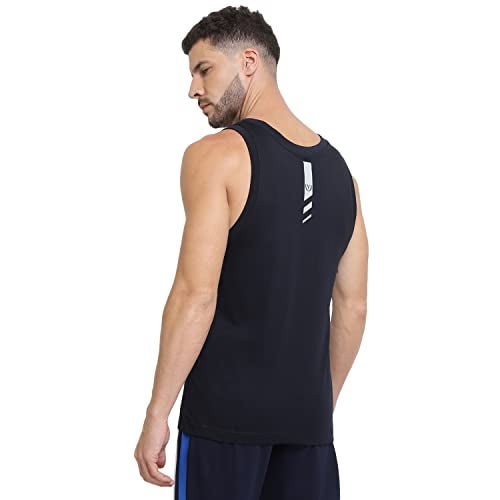 Van Heusen Men Sport Graphic Print Vest - Regular Fit Super Soft, All Day Comfort_70021_Black Ny_Small - Image 3