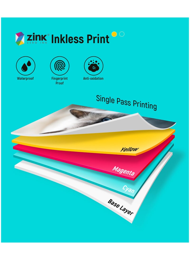Liene Zink Photo Paper 2x3″ 50 Sheets, Premium Photo Printer Paper, Adhesive Back, Water  Smudge Tear Proof, Instant Photo Paper Compatible, 2x3 Inch Photo Printer Scrapbook  - Image 2