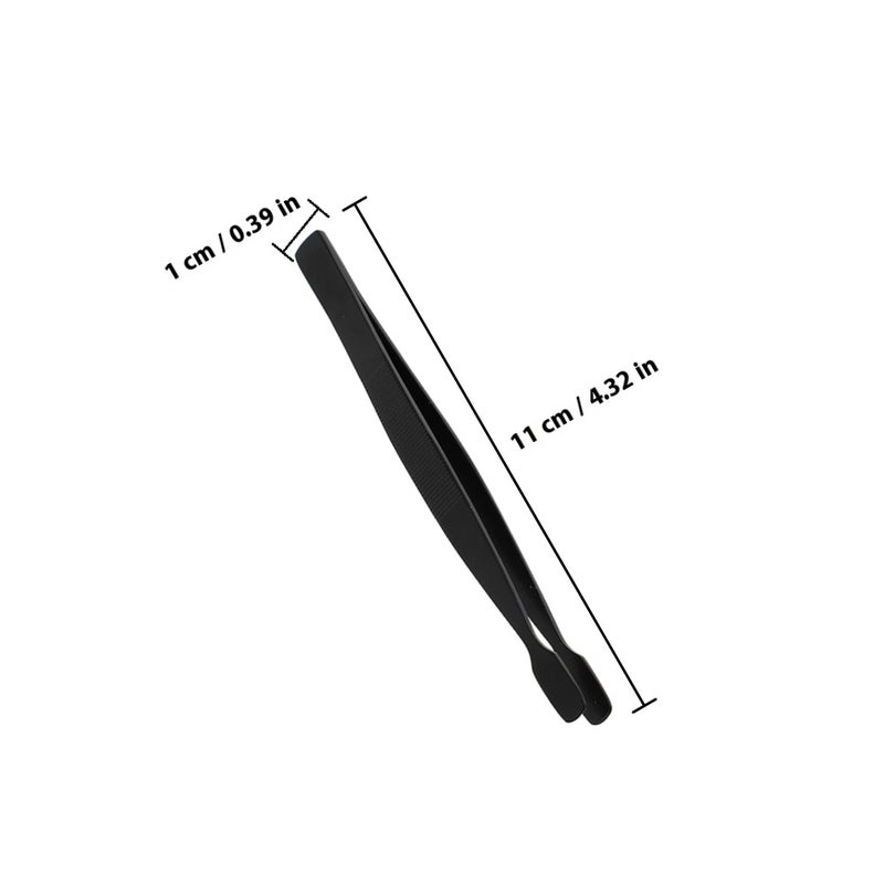 4pc Stamp Tweezers Stainless Steel Stamps Collector Tools Flat Thin Tip Facial Hair Tweezers Tongs For Collecting Stamp Album Eyelash Clip - Image 2