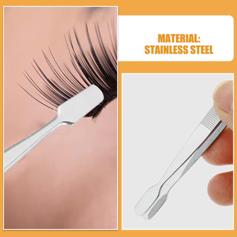 4pc Stamp Tweezers Stainless Steel Stamps Collector Tools Flat Thin Tip Facial Hair Tweezers Tongs For Collecting Stamp Album Eyelash Clip - Image 5