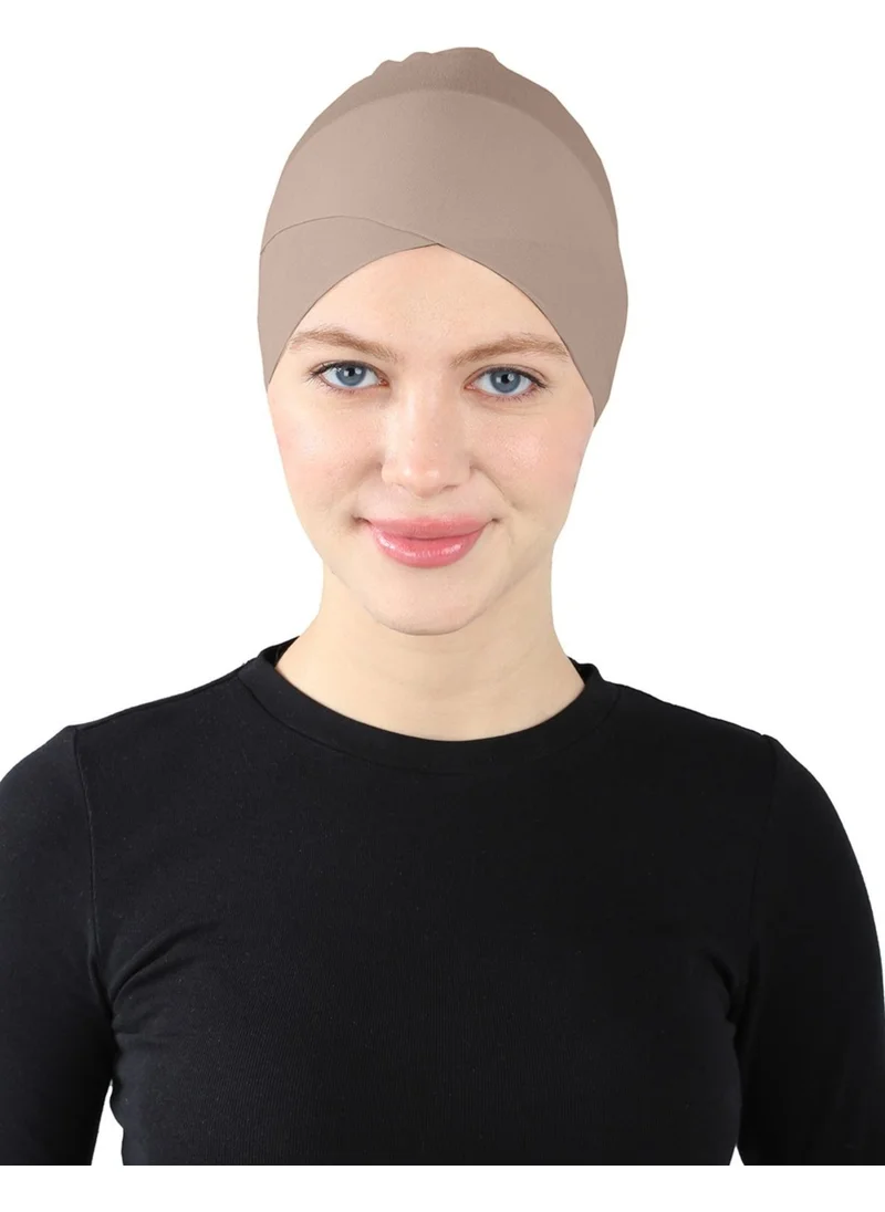 Ecardin Parisian Cross Bonnet - St 370 Dark Mink
