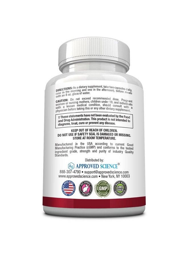 Approved Science - Bloodsyl Blood Pressure And Cholesterol Support Hawthorne Magnesium Bioperine 60 Vegan Friendly Capsules 1 Bottle - Image 1