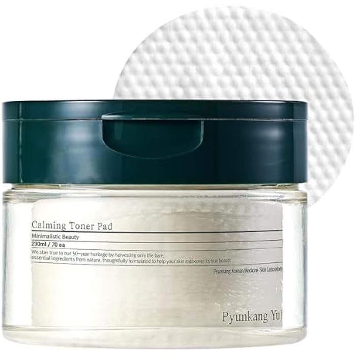 Pyunkang Yul PKY Calming Toner Pad with Tea Tree, 5 Hyaluronic Acids, Removes Dead Skin Cells, Moisturizes, Korean Face Skin Care, Acne Prone & Sensitive Skin, Double-Sided Pad 7.7 fl.oz 70ea - Image 1