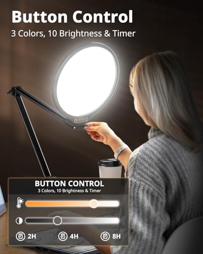 UBeesize 10" Key Light for Streaming, Desk Ring Light with Adjustable Arm (1 Pack), Zoom Lighting for Home Office, Gaming, Podcast, Video Calls, and Recording - Image 3