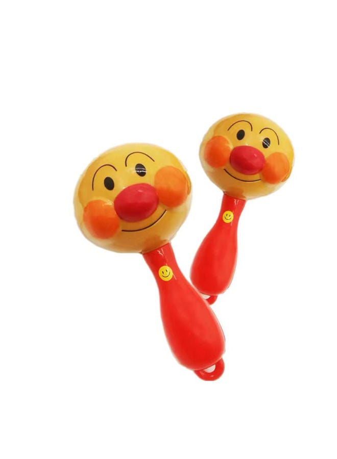 Bread Superman Newborn Hand Rattle Bread Superman Sand Hammer Soothing Toy 0-6 Month Baby Toy-Color:1 Pair - Image 1