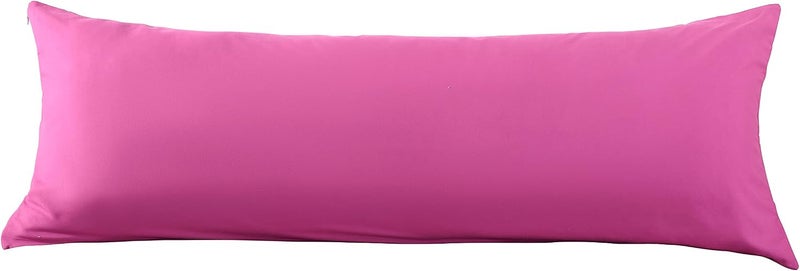 EVOLIVE Ultra Soft Microfiber Body Pillow Cover/Pillowcases 21"x54" with Hidden Zipper Closure (21"x54" Body Pillow Cover, Fuchisa Red) - Image 2