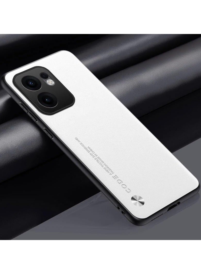 Case Compatible with OPPO Reno13 F Case, Plain Leather Skin-friendly Phone Case Matte Bumper Soft Edge Shockproof Protective Cover for OPPO Reno 13 F
