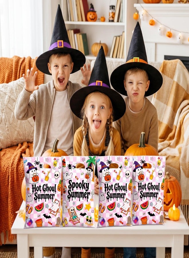 HOWAF 50pcs Summer Halloween Party Bags, Spooky Summer Gift Bags, Summer Halloween Treat Bag, Hawaii Halloween Candy Bag, Hawaii Themed Hallows' Eve Ghost Wrapping Bags - Image 5