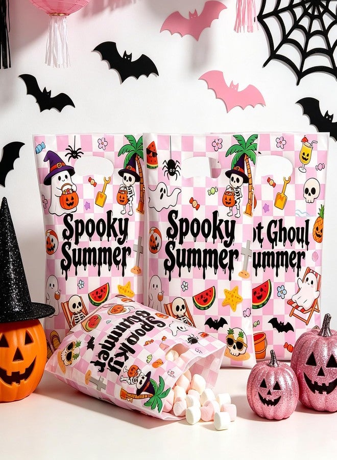 HOWAF 50pcs Summer Halloween Party Bags, Spooky Summer Gift Bags, Summer Halloween Treat Bag, Hawaii Halloween Candy Bag, Hawaii Themed Hallows' Eve Ghost Wrapping Bags - Image 4