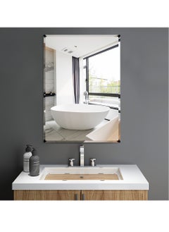 Golden Wall Mirror Full Length Mirror Self Adhesive Mirror Full Body Mirror Wall-Mounted Bathroom Mirror Modern Large Hanging Dressing Mirror for Bedroom, Living Room(60*80cm)  - Image 3