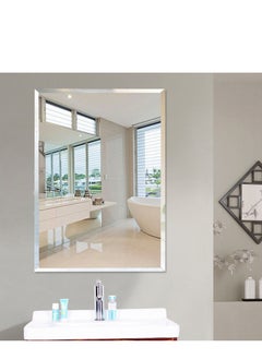 Golden Wall Mirror Full Length Mirror Self Adhesive Mirror Full Body Mirror Wall-Mounted Bathroom Mirror Modern Large Hanging Dressing Mirror for Bedroom, Living Room(60*80cm)  - Image 4