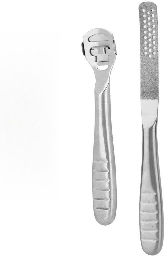 Callus Shaver, Callus Remover for Feet Foot Shaver 2pcs Stainless Steel Callus Shaver Hard Dead Skin Remover Anti Skid Handle Foot Care - Image 1