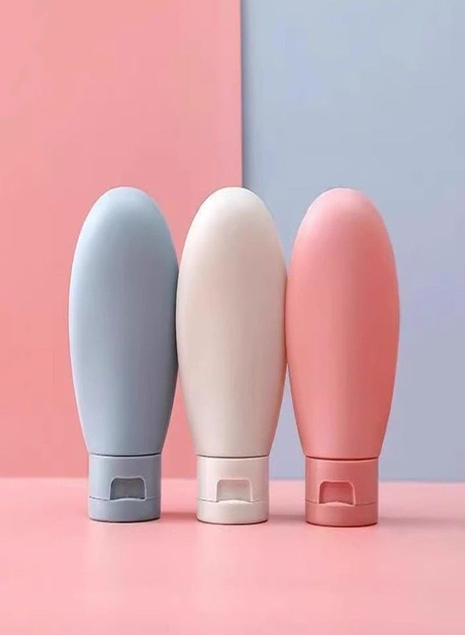 Kgeorix Pack of 3 Travel Bottles for Toiletries - 60ML Leakproof Mini Shampoo & Lotion Containers | Refillable Plastic Squeeze Bottles for Travel Essentials (Multicolor) - Image 5