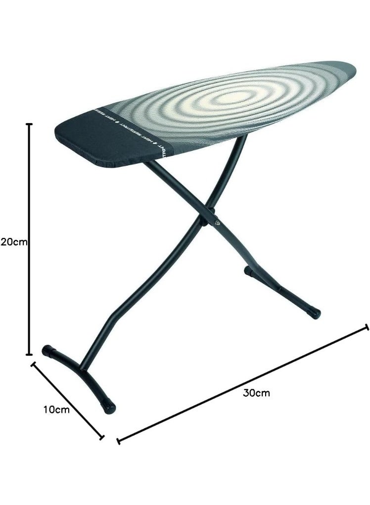 Brabantia Size D Replacement Ironing Board Cover, 135 x 45 cm, Heat-Resistant Parking Zone, 2 mm Foam Layer, 100% Cotton, Titan Oval - Image 2