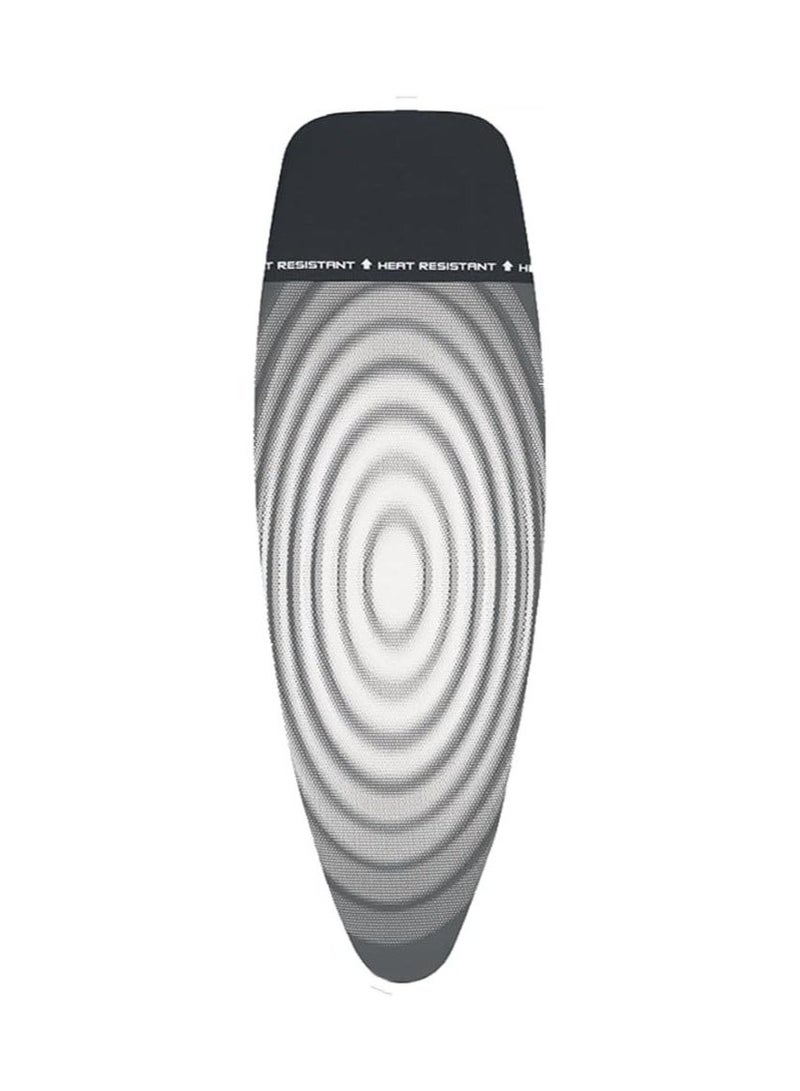 Brabantia Size D Replacement Ironing Board Cover, 135 x 45 cm, Heat-Resistant Parking Zone, 2 mm Foam Layer, 100% Cotton, Titan Oval - Image 1