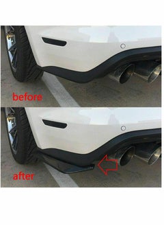 KASTWAVE Rear Bumper, Canard Diffuser Splitter, Valence Spoiler Fin Lip Trim, Universal Fit (Carbon Fiber Pattern) 4.48""x17.63""  - Image 4