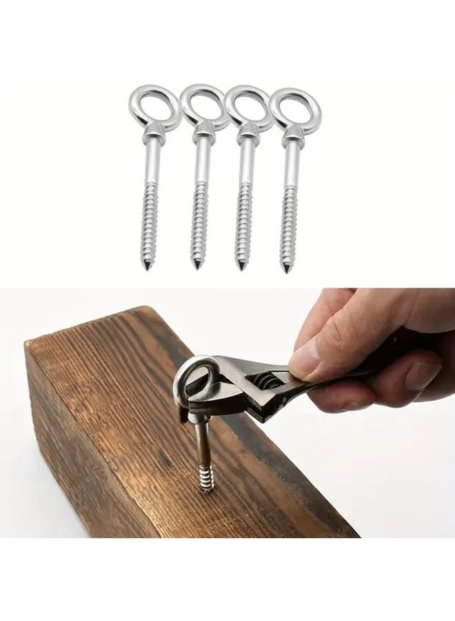 Heavy Duty Stainless Steel Eye Bolts M8x80 2pcs Rust Resistant Fasteners - Image 5