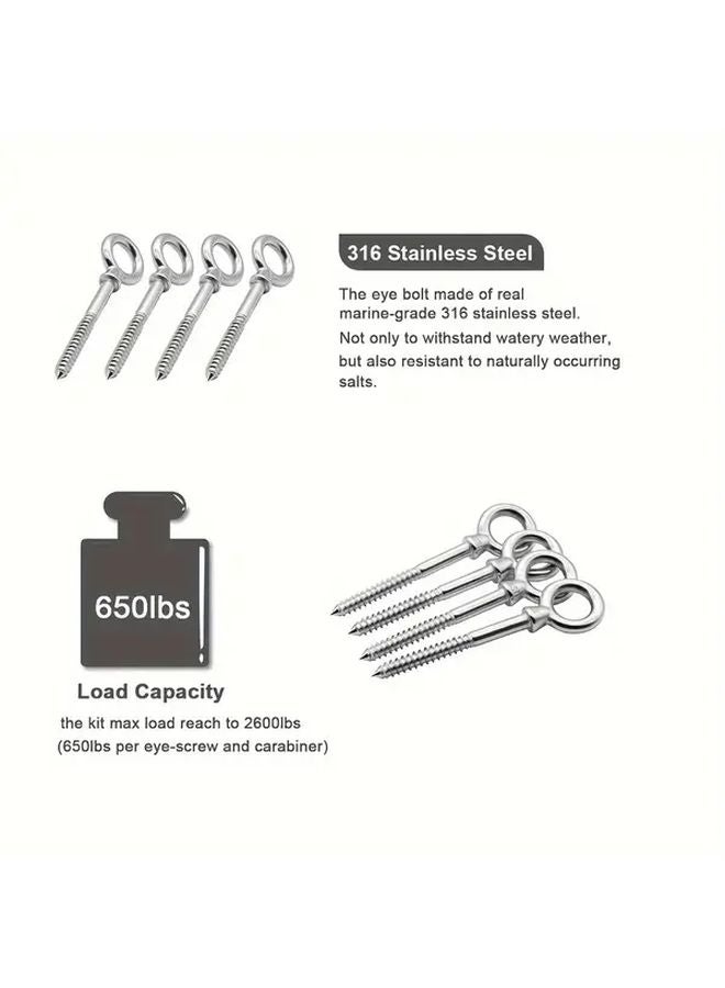 Heavy Duty Stainless Steel Eye Bolts M8x80 2pcs Rust Resistant Fasteners - Image 3