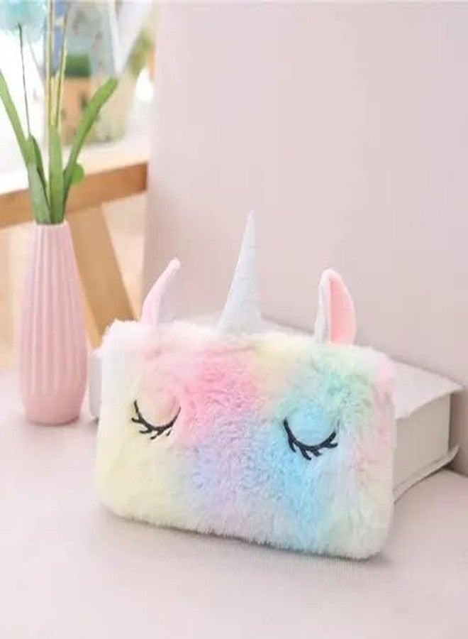 Krisus 2pcs Cute Unicorn Theme Pencil case Pencil Pouch Stationery Holder for Girls with Badge Party Favor Return Gift Cosmetic Travel case for Girls Birthday Return Rewards Distribution Gifts on Birthday - Image 3