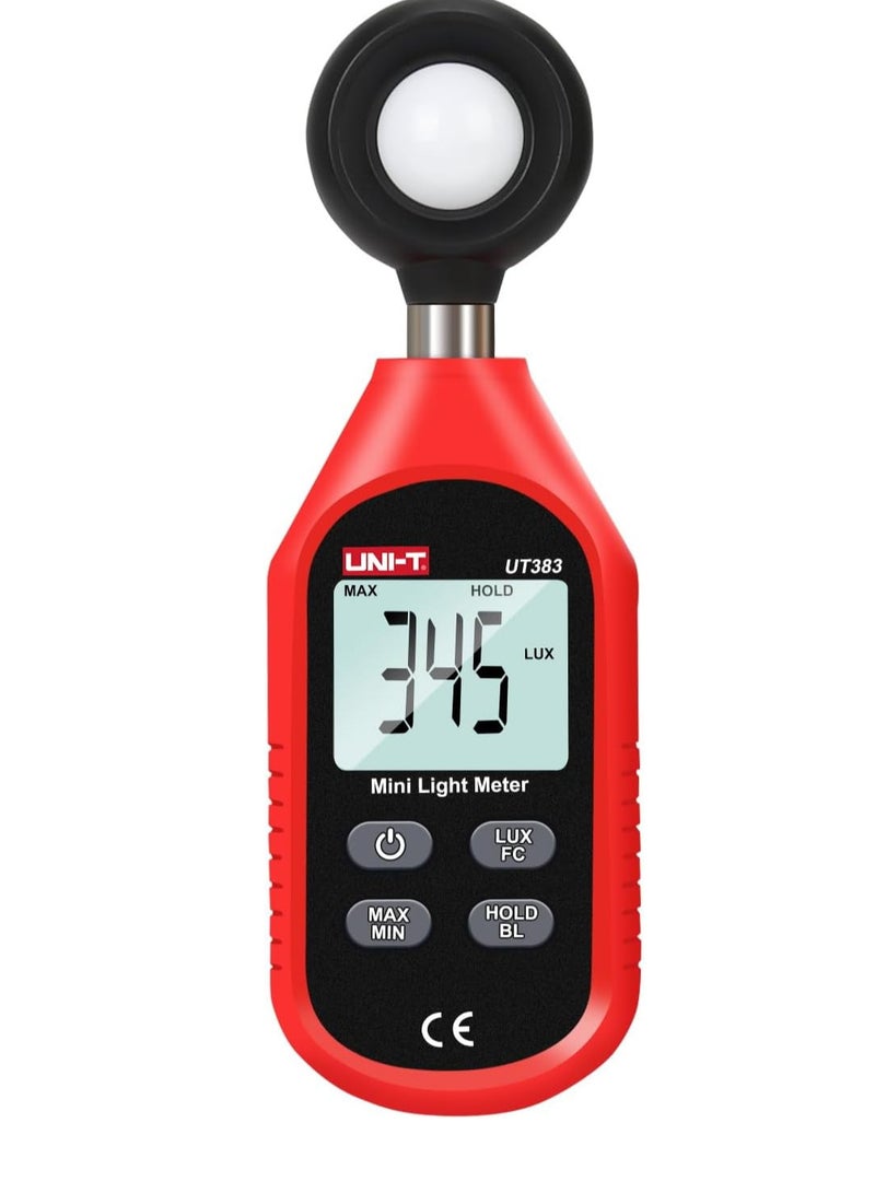 UNI-T UNI-T UT383 Light Meter Lux Meter Lumens Digital Illuminance Meter 0~199,900 Lux (0~18,500 FC) Foot Candles Luxmeter for Film Photography Plants Photometer Lighting Intensity Brightness Measurement - Image 1