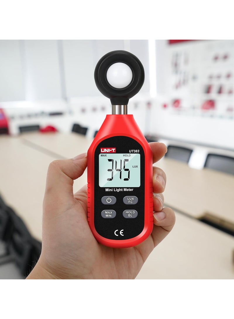 UNI-T UNI-T UT383 Light Meter Lux Meter Lumens Digital Illuminance Meter 0~199,900 Lux (0~18,500 FC) Foot Candles Luxmeter for Film Photography Plants Photometer Lighting Intensity Brightness Measurement - Image 5