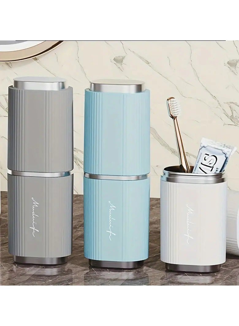 Goolsky 1pc, Toothbrush Storage Box, Student Travel Cup, Portable Mouthwash Cup, Creative Toothbrush Set, Travel Toothbrush Cup, Cleaning Supplies, Cleaning Tools, Going to College, Preparing for School - Image 5