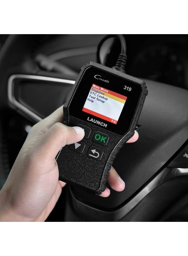 Launch Obd2 Scanner Engine Fault Code Reader Cr319 Code Reader Scanner, CAN Diagnostic Scan Tool Supports Dtc Lookup Mode6 O2 Sensor for ObdII Protocol Support Cars Since 1996 to Current - Image 2