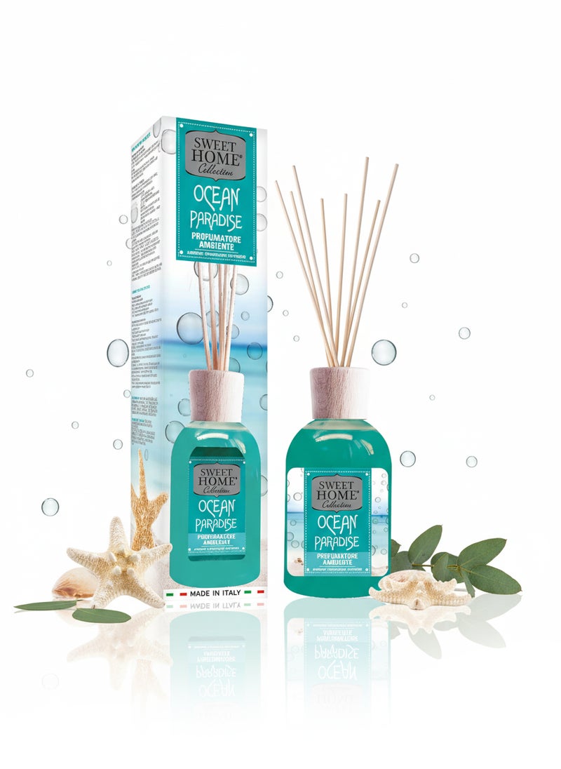 سويت هوم معطر جو سويت هوم أمبينت ٢٥٠ مل - جنة المحيط | بخاخ غرف منعش يدوم طويلًا برائحة بحرية | رائحة نسيم المحيط المنعشة | ينعش الهواء فورًا | مثالي لغرف النوم والمعيشة والمكتب - Image 1