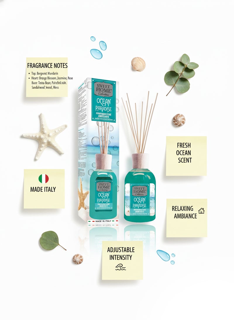سويت هوم معطر جو سويت هوم أمبينت ٢٥٠ مل - جنة المحيط | بخاخ غرف منعش يدوم طويلًا برائحة بحرية | رائحة نسيم المحيط المنعشة | ينعش الهواء فورًا | مثالي لغرف النوم والمعيشة والمكتب - Image 5