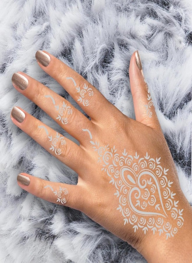 VANVATI Centered Palm Mehndi Bloom with Finger Beautiful Art for Every Function, Simple Mehndi Sticker for Girls & Women - Image 3