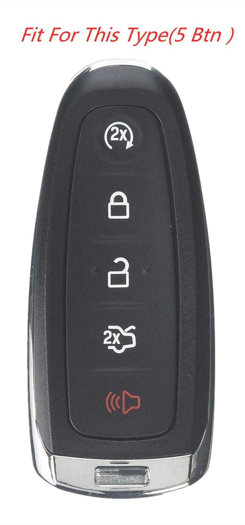 KAWIHEN Silicone Key Fob Cover Compatible with Ford C-Max Edge Escape Expedition Explorer Flex Focus Taurus M3N5WY8609 (Purple) - Image 2