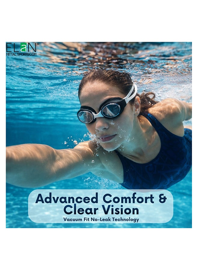 ELAN Morex Kids Professional Swim Goggles - Sleek Black Silicone Model - High-Suction Vacuum Leak-Proof Seal for Boys & Girls, Anti-Fog & UV Protection, Soft Training Goggles - Image 5