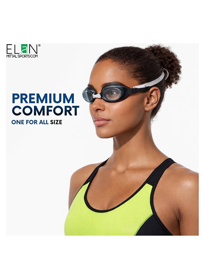 ELAN Morex Kids Professional Swim Goggles - Sleek Black Silicone Model - High-Suction Vacuum Leak-Proof Seal for Boys & Girls, Anti-Fog & UV Protection, Soft Training Goggles - Image 3