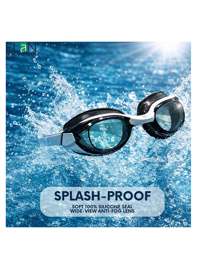 ELAN Morex Kids Professional Swim Goggles - Sleek Black Silicone Model - High-Suction Vacuum Leak-Proof Seal for Boys & Girls, Anti-Fog & UV Protection, Soft Training Goggles - Image 4