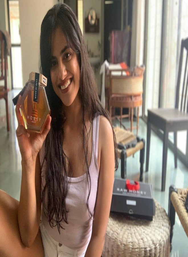 Raw7 عسل أكاسيا Raw7، تم اختباره بالرنين المغناطيسي النووي، من ألمانيا | عسل خام 100%، غير معالج، عبوة 450 غرام مع مغرفة عسل خشبية - Image 5