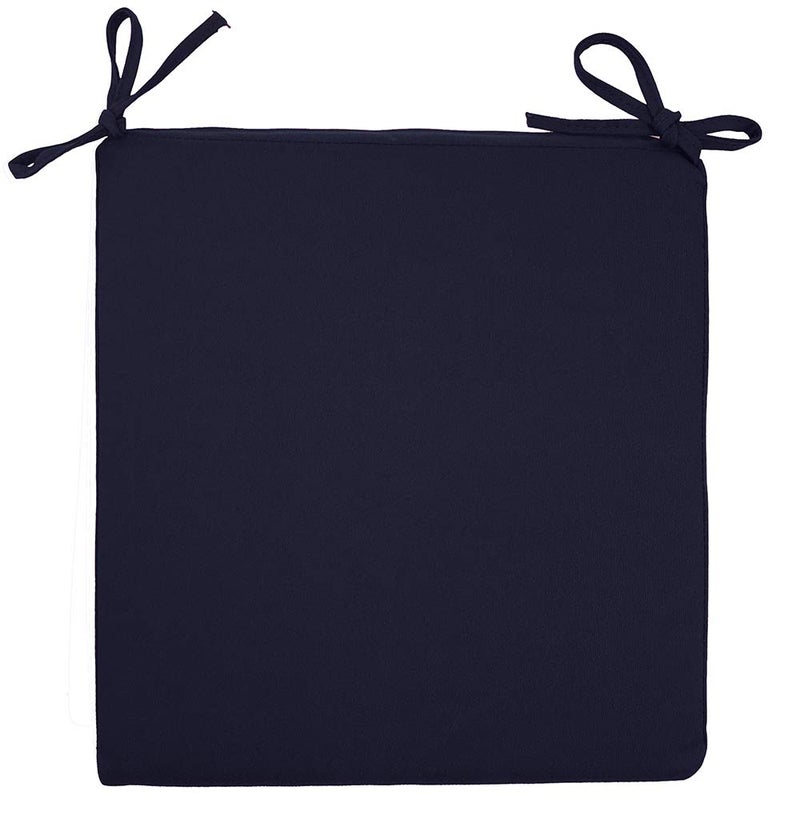 Sigmat Outdoor Seat Cushion Cover Water Repellent Square Chair Cushion Cover-Only Cover Navy 18"x18"x2"(2 covers) - Image 4